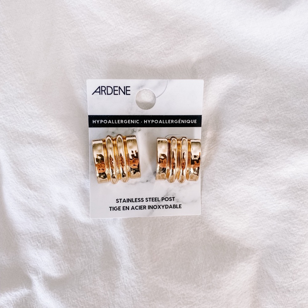 Ardene Gold Chunky Hoop Earrings